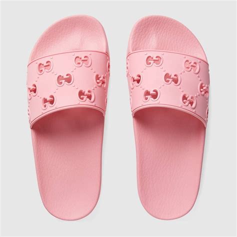 gucci pink slides|gucci slides for women pink.